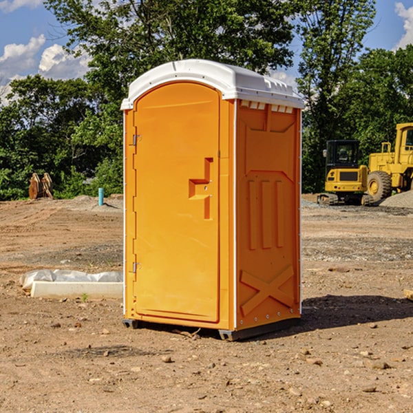 how often are the portable restrooms cleaned and serviced during a rental period in Franklin KY